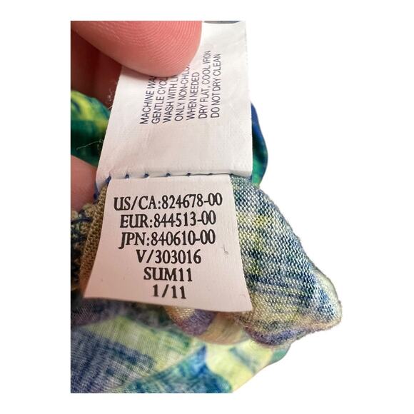 Gap Womens Watercolor Rayon Tie Dye Strapless Mini Dress Small S Mini Sundress - Picture 6 of 6